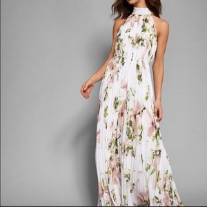 Ted Baker Harmony Floral Pleated Maxi Dress Sz 2
